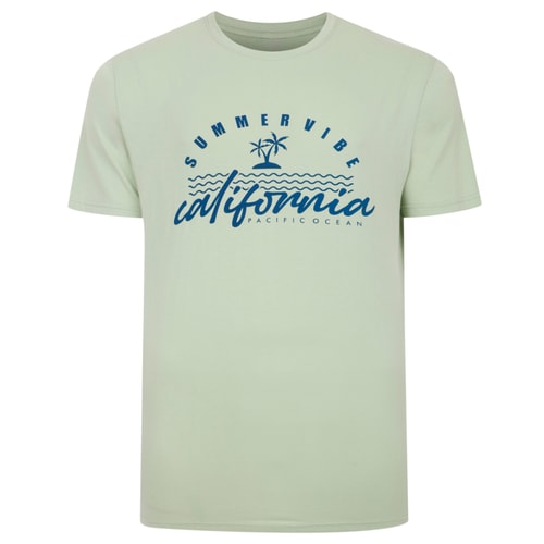 Bigdude California Print T-Shirt Light Green
